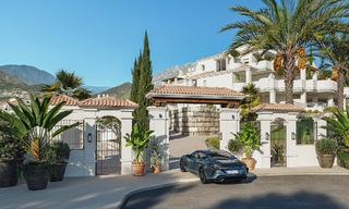 Hedendaagse appartementen in een Andalusische stijl te koop met panoramisch uitzicht naar zee toe in de golfvallei van Nueva Andalucia, Marbella 51624 