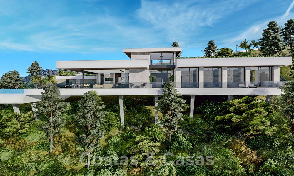 Ecologische luxevilla met een ultra modern design te koop met prachtig uitzicht op zee en de bergen in Benahavis - Marbella 52066