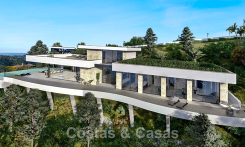 Avant-garde luxevilla met een ultra modern design te koop met prachtig uitzicht op zee en de bergen in Benahavis - Marbella 52068