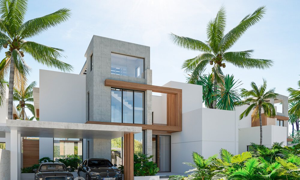 Nieuw project! Ultramoderne luxevilla´s te koop met een Balinees exterieurdesign, op frontlinie strand nabij San Pedro, Marbella 53396