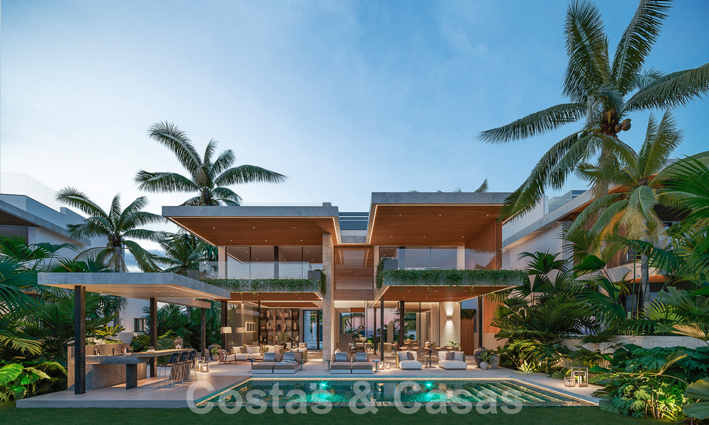 Nieuw project! Ultramoderne luxevilla´s te koop met een Balinees exterieurdesign, op frontlinie strand nabij San Pedro, Marbella 53415