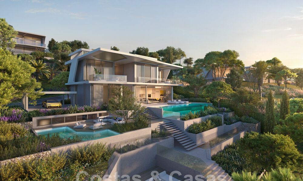 Nieuwe, architectonische luxevilla’s te koop geïnspireerd door Lamborghini i/e gated resort i/d heuvels van Marbella - Benahavis 55900