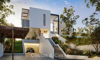 Modieuze villa op plan te koop met panoramisch uitzicht op zee in Mijas, Costa del Sol 56265 