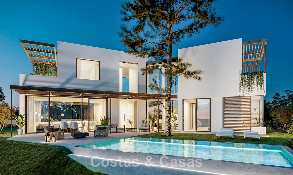 Modieuze villa op plan te koop met panoramisch uitzicht op zee in Mijas, Costa del Sol 56267