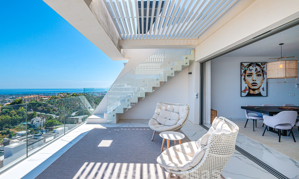 Eersteklas penthouse te koop met privézwembad en panoramisch zeezicht in de heuvels van Marbella - Benahavis 58467