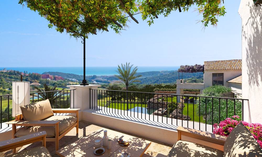 Nieuwe, Mediterrane luxevilla te koop met panoramisch golf- en zeezicht in een 5-sterren golfresort aan de Costa del Sol 57789