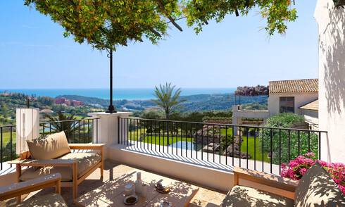 Nieuwe, Mediterrane luxevilla te koop met panoramisch golf- en zeezicht in een 5-sterren golfresort aan de Costa del Sol 57789