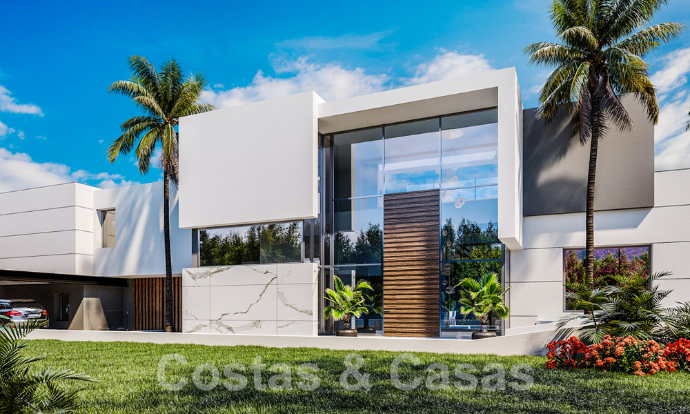 2 Majestueuze designervilla’s met geavanceerde architectuur te koop met panoramisch zeezicht in Marbella - Benahavis 57964