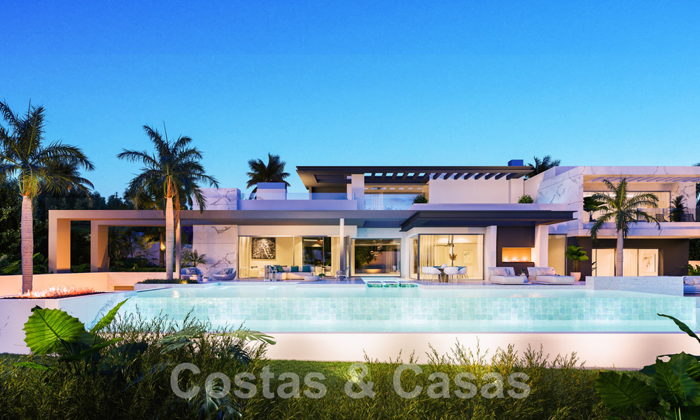 2 Majestueuze designervilla’s met geavanceerde architectuur te koop met panoramisch zeezicht in Marbella - Benahavis 57966