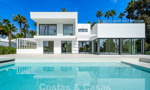 Contemporaine nieuwbouwvilla te koop in een geprefereerde golfurbanisatie op de New Golden Mile, Marbella - Benahavis 59569