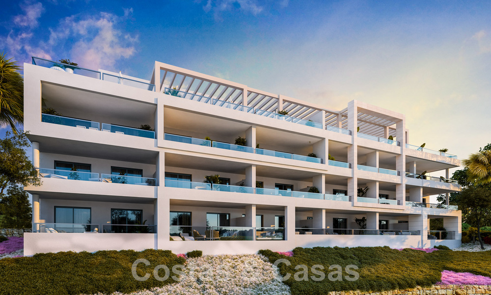 Moderne frontlinie golf appartementen met zeezicht te koop in Mijas - Costa del Sol 59485