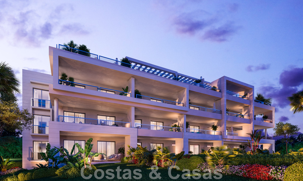 Moderne frontlinie golf appartementen met zeezicht te koop in Mijas - Costa del Sol 59487