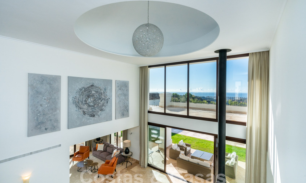 Statige luxevilla in Mediterrane stijl te koop met schitterend panoramisch zeezicht in Marbella - Benahavis 59844