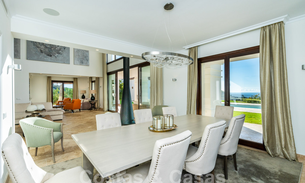 Statige luxevilla in Mediterrane stijl te koop met schitterend panoramisch zeezicht in Marbella - Benahavis 59868