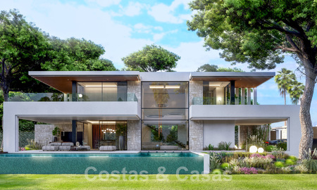 Superieure luxevilla in aanbouw te koop, eerstelijns golf positie in een geprivilegieerde zone van Oost Marbella 62980