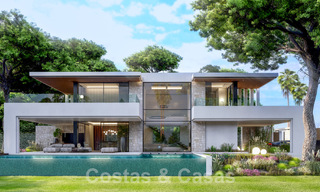 Superieure luxevilla in aanbouw te koop, eerstelijns golf positie in een geprivilegieerde zone van Oost Marbella 62980 