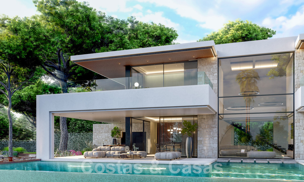 Superieure luxevilla in aanbouw te koop, eerstelijns golf positie in een geprivilegieerde zone van Oost Marbella 62982