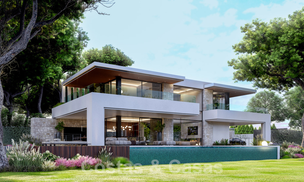 Superieure luxevilla in aanbouw te koop, eerstelijns golf positie in een geprivilegieerde zone van Oost Marbella 62983