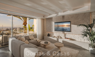 Modern gerenoveerd penthouse te koop, eerstelijns in de jachthaven van Puerto Banus, Marbella 63440 