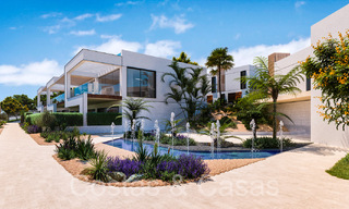 LAATSTE WONING! Nieuw project met moderne luxewoningen te koop grenzend aan de golfbaan in Mijas, Costa del Sol 64607 