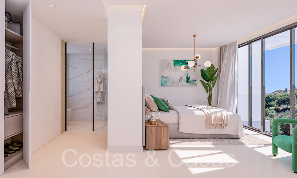 Nieuw project met moderne luxewoningen te koop grenzend aan de golfbaan in Mijas, Costa del Sol 64617