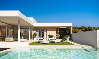 Laatste villa's! Energie-efficiënte nieuwbouwvilla te koop met zeezicht net buiten het centrum van Estepona 64789 