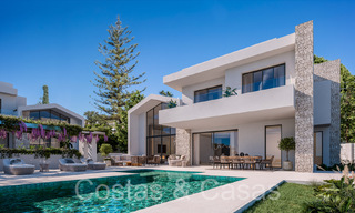 Nieuwe villa’s te koop met panoramisch zeezicht op loopafstand van San Pedro centrum, Marbella 67335 