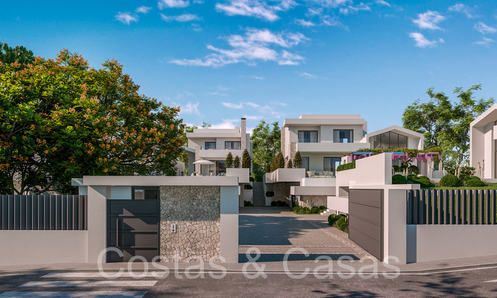 Nieuwe villa’s te koop met panoramisch zeezicht op loopafstand van San Pedro centrum, Marbella 67339