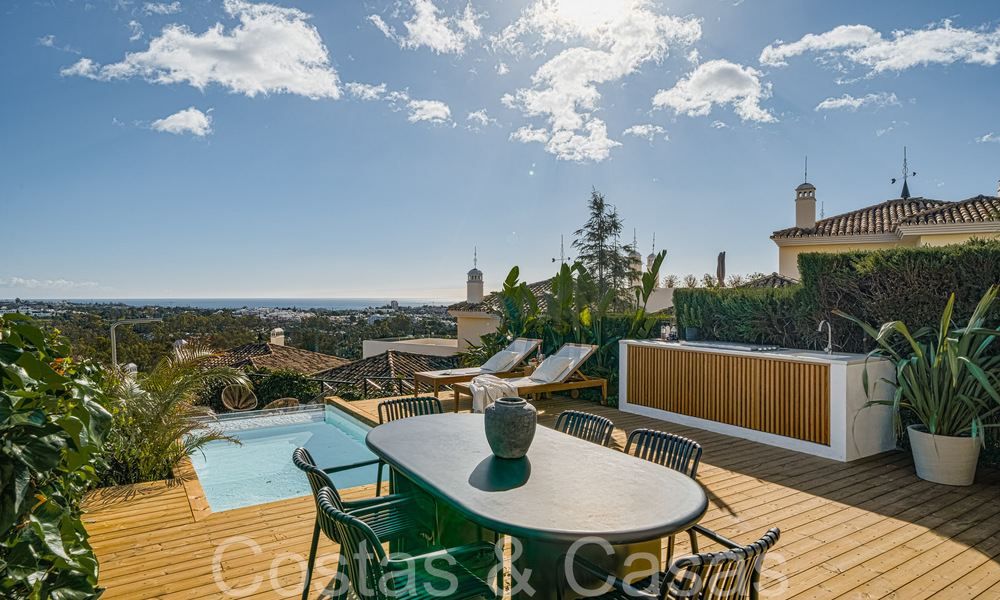 Luxueus appartement te koop met uitnodigend terras, privézwembad en zeezicht in Nueva Andalucia, Marbella 65194