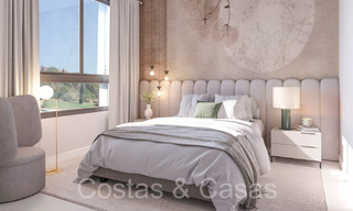 Nieuwbouwappartementen met avant-gardist ontwerp te koop, frontlijn golf in Casares, Costa del Sol 65357 