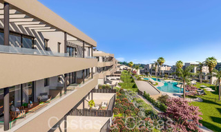 Nieuwbouwappartementen met avant-gardist ontwerp te koop, frontlijn golf in Casares, Costa del Sol 65362 