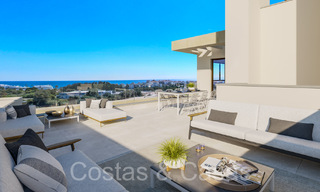Contemporaine nieuwbouwappartementen te koop op loopafstand van het strand en zeezicht, nabij Estepona centrum 65563 