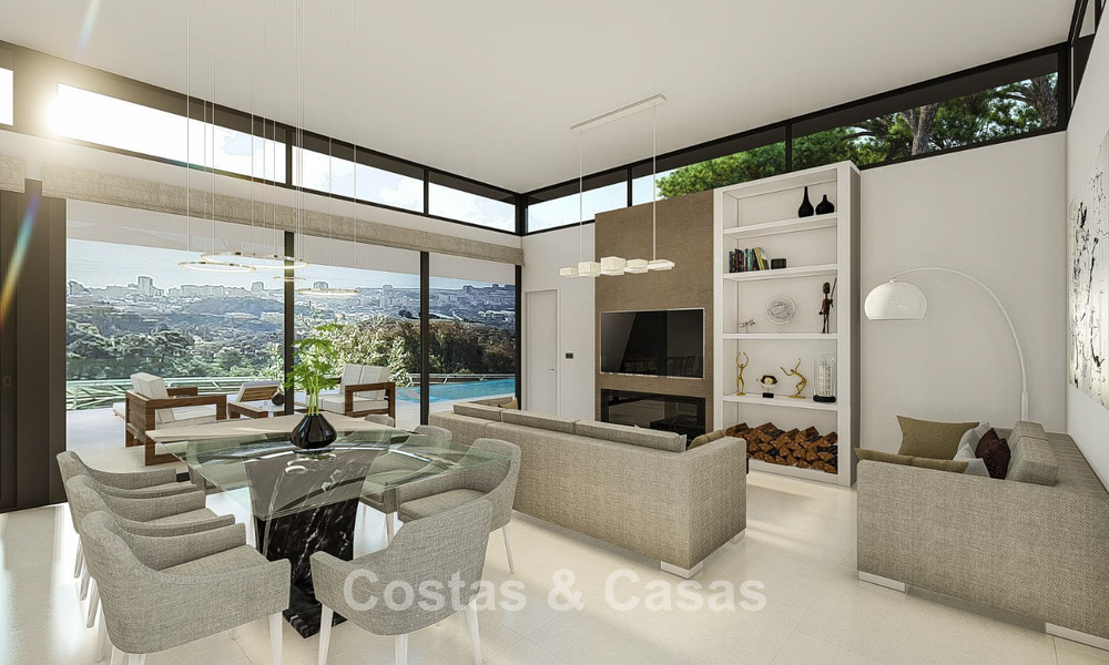 Off-plan architectonische nieuwbouwvilla te koop in de heuvels van Mijas Pueblo, Costa del Sol 779969