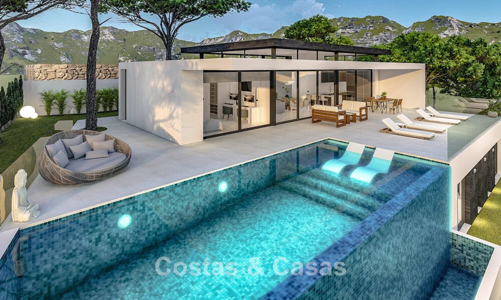 Off-plan architectonische nieuwbouwvilla te koop in de heuvels van Mijas Pueblo, Costa del Sol 779970