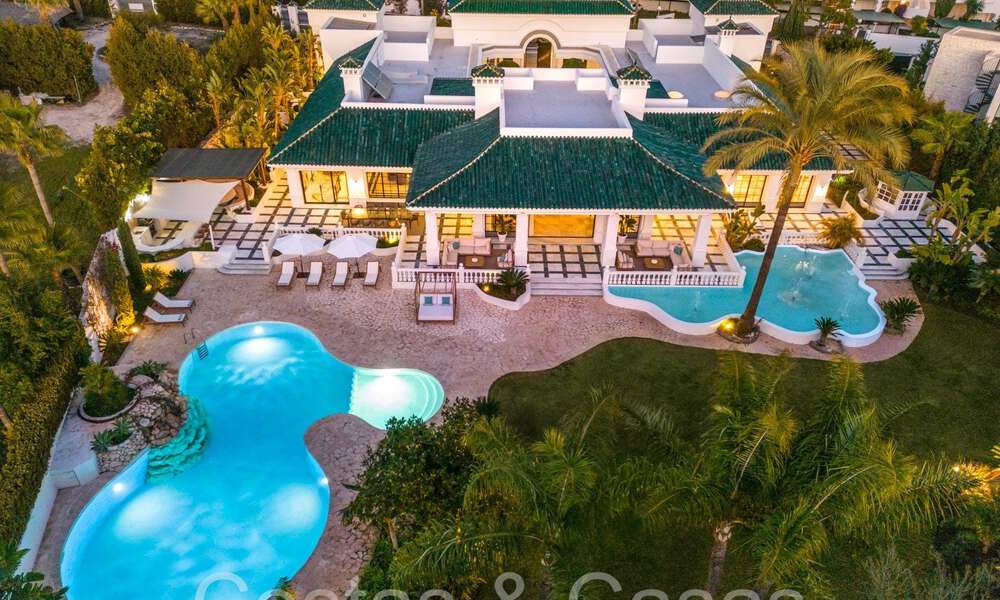 Paleiselijke villa met Moors-Andalusische bouwstijl te koop, omringd door golfbanen in Nueva Andalucia’s golfvallei, Marbella 67082