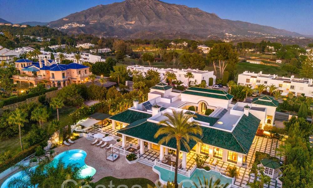 Paleiselijke villa met Moors-Andalusische bouwstijl te koop, omringd door golfbanen in Nueva Andalucia’s golfvallei, Marbella 67083