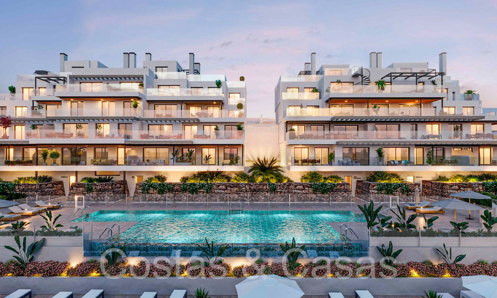 Nieuwe, eigentijdse appartementen met zeezicht te koop op loopafstand van Estepona centrum en het strand. 69415