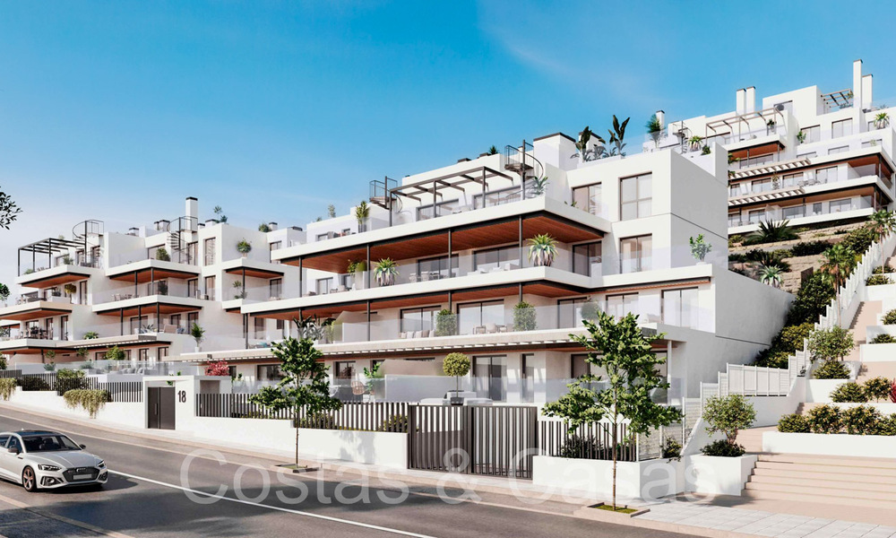 Nieuwe, eigentijdse appartementen met zeezicht te koop op loopafstand van Estepona centrum en het strand. 69417