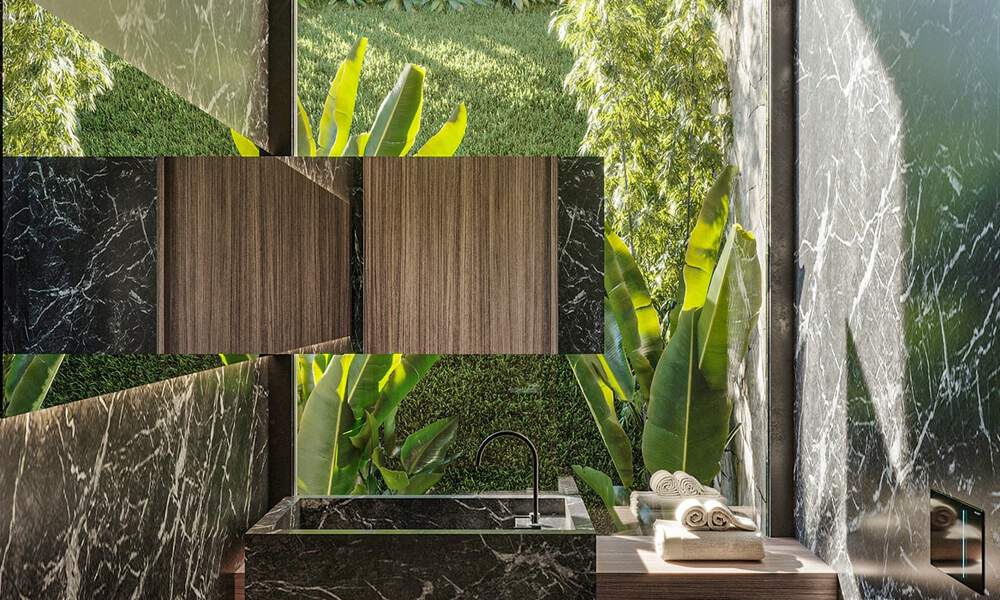 Architectonische nieuwbouwvilla te koop, met panoramisch zeezicht in een gated community in Benahavis - Marbella 69534