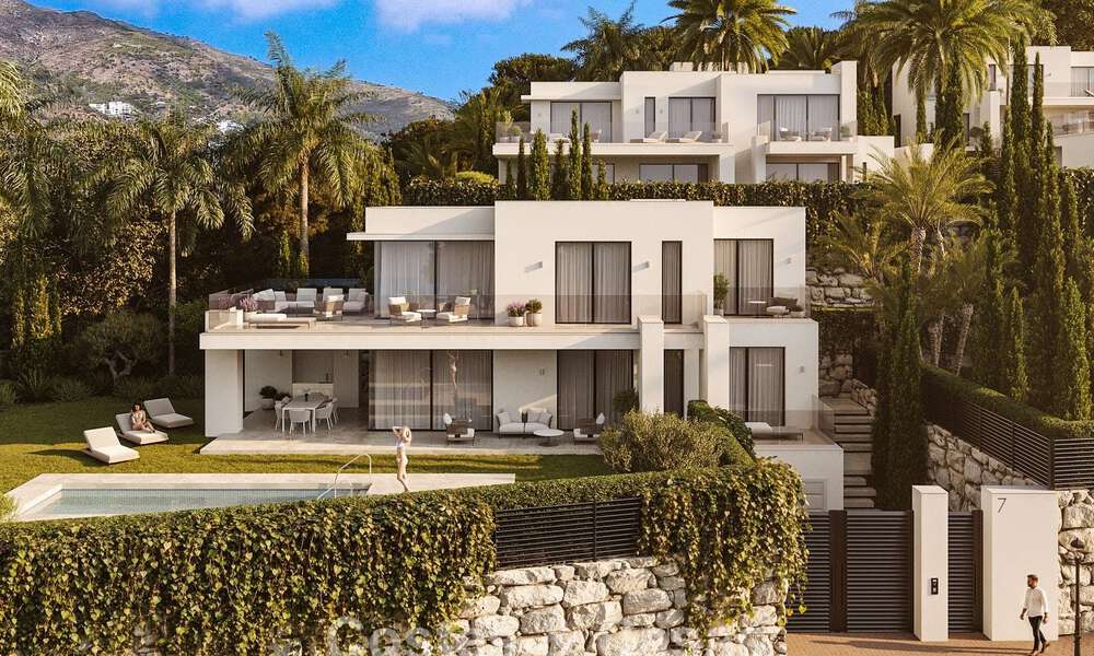 7 geavanceerde nieuwbouwvilla’s met panoramisch zeezicht te koop in de heuvels van Mijas Pueblo, Costa del Sol 787751