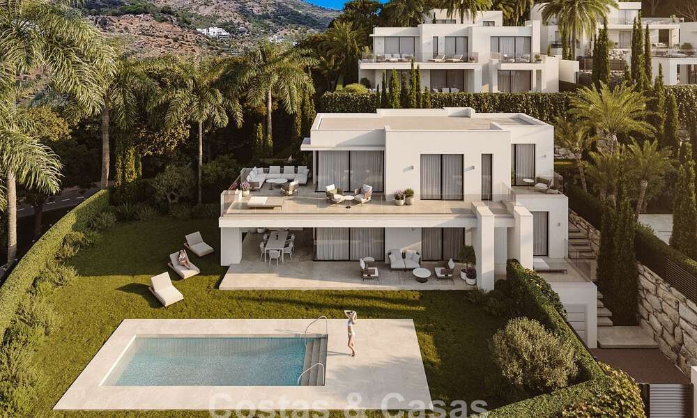 7 geavanceerde nieuwbouwvilla’s met panoramisch zeezicht te koop in de heuvels van Mijas Pueblo, Costa del Sol 787755