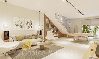 Opportuniteit! Moderne innovatieve rijhuizen met privétuin en zeezicht te koop in Fuengirola, Costa del Sol 70179 