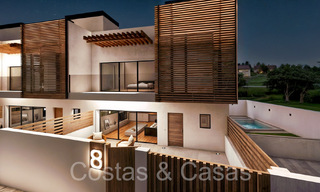 Nieuwe ontwikkeling van townhouses te koop grenzend aan de golfbaan in Estepona 70541 
