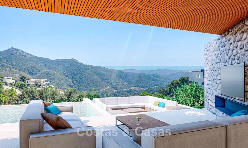 High-end designervilla met panoramisch berg- en zeezicht te koop in een gated resort in Benahavis - Marbella 74912