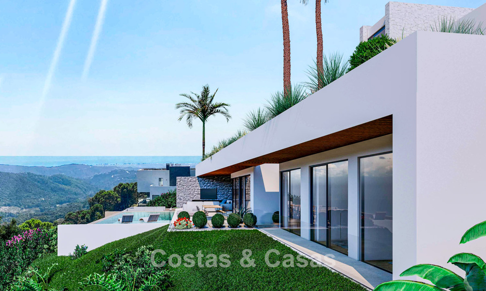 High-end designervilla met panoramisch berg- en zeezicht te koop in een gated resort in Benahavis - Marbella 74916