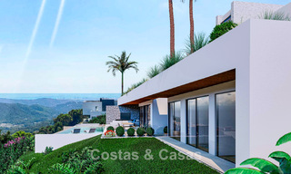 High-end designervilla met panoramisch berg- en zeezicht te koop in een gated resort in Benahavis - Marbella 74916 