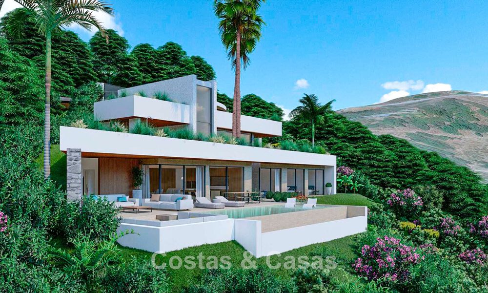 High-end designervilla met panoramisch berg- en zeezicht te koop in een gated resort in Benahavis - Marbella 74918