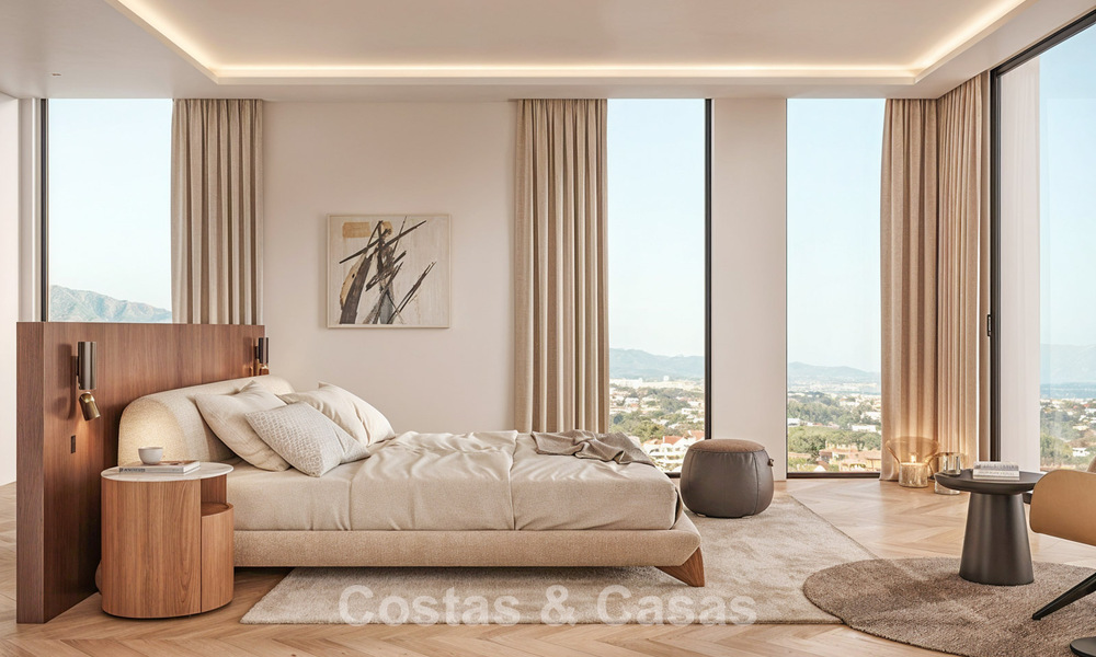 Nieuw op de markt. Avant-garde stijl appartementen met fantastische zeezicht te koop in Benahavis - Marbella 774207