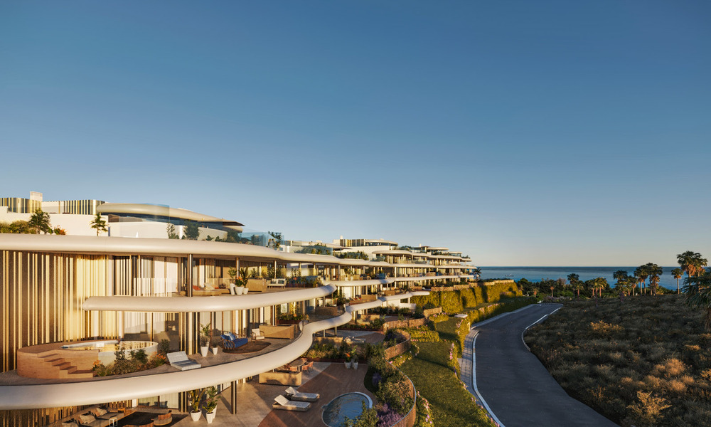 Nieuw op de markt. Avant-garde stijl appartementen met fantastische zeezicht te koop in Benahavis - Marbella 778318