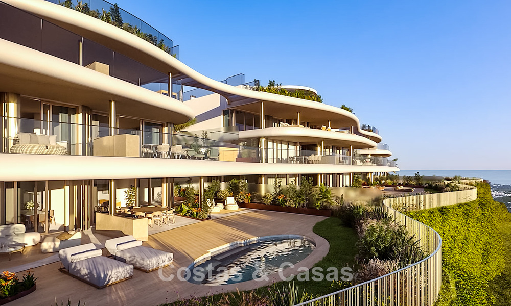 Nieuw op de markt. Avant-garde stijl appartementen met fantastische zeezicht te koop in Benahavis - Marbella 778326